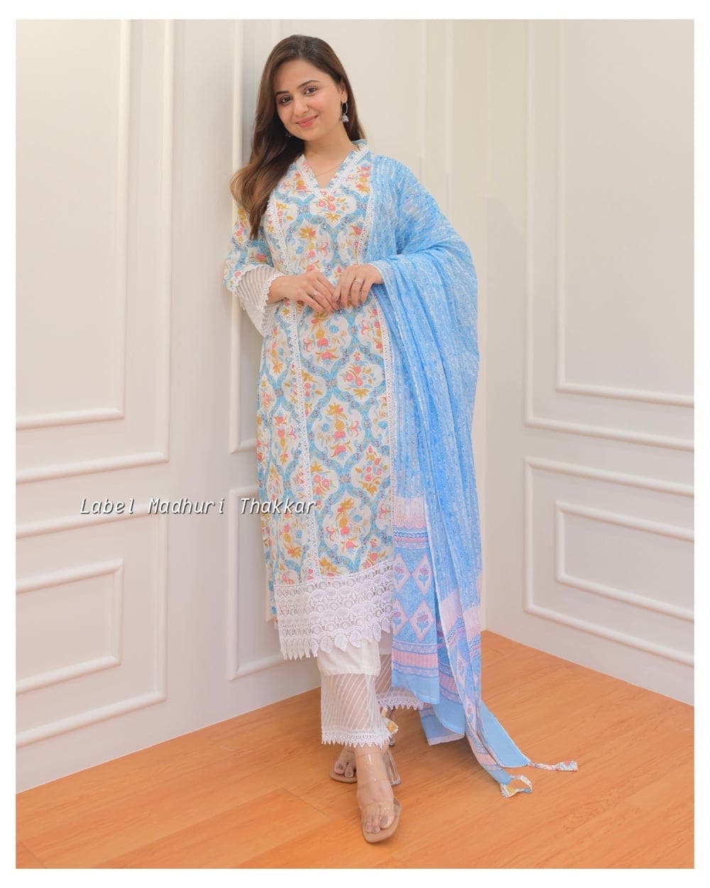 A-line Pakistani cotton sut